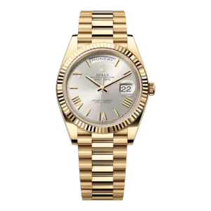 Replica Rolex Watch Day-Date 40 President Yellow Gold Silver Roman Dial 228238