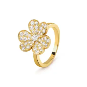 van cleef Frivole fake engagement rings 1 flower small VCARP2V000