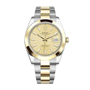 Fake Rolex Replica Watch Datejust 126303 0021 Golden fluted motif Oys 1600A