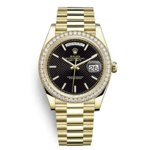 Fake Rolex Replica Watch Day Date 228348rbr 0004 Bright black wD diagonal motif 1600A