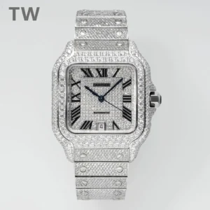 bust down cartier iced out watch wsxc1735231229115 1