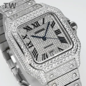 bust down cartier iced out watch wsxc1735231229115 2