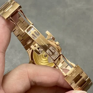 patek philippe replica nautilus ladies rose gold gemset bezel 7118 1300r 001 wsxc1736624131320 8