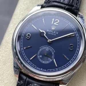 rolex 1908 52509 39mm steel leather strap arabic numerals blue dial wsxc1736182980720 2