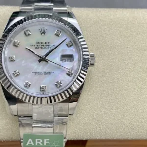 super clone rolex replica datejust 41 stainless steel m126334 0019 arf wsxc1736173960765 0